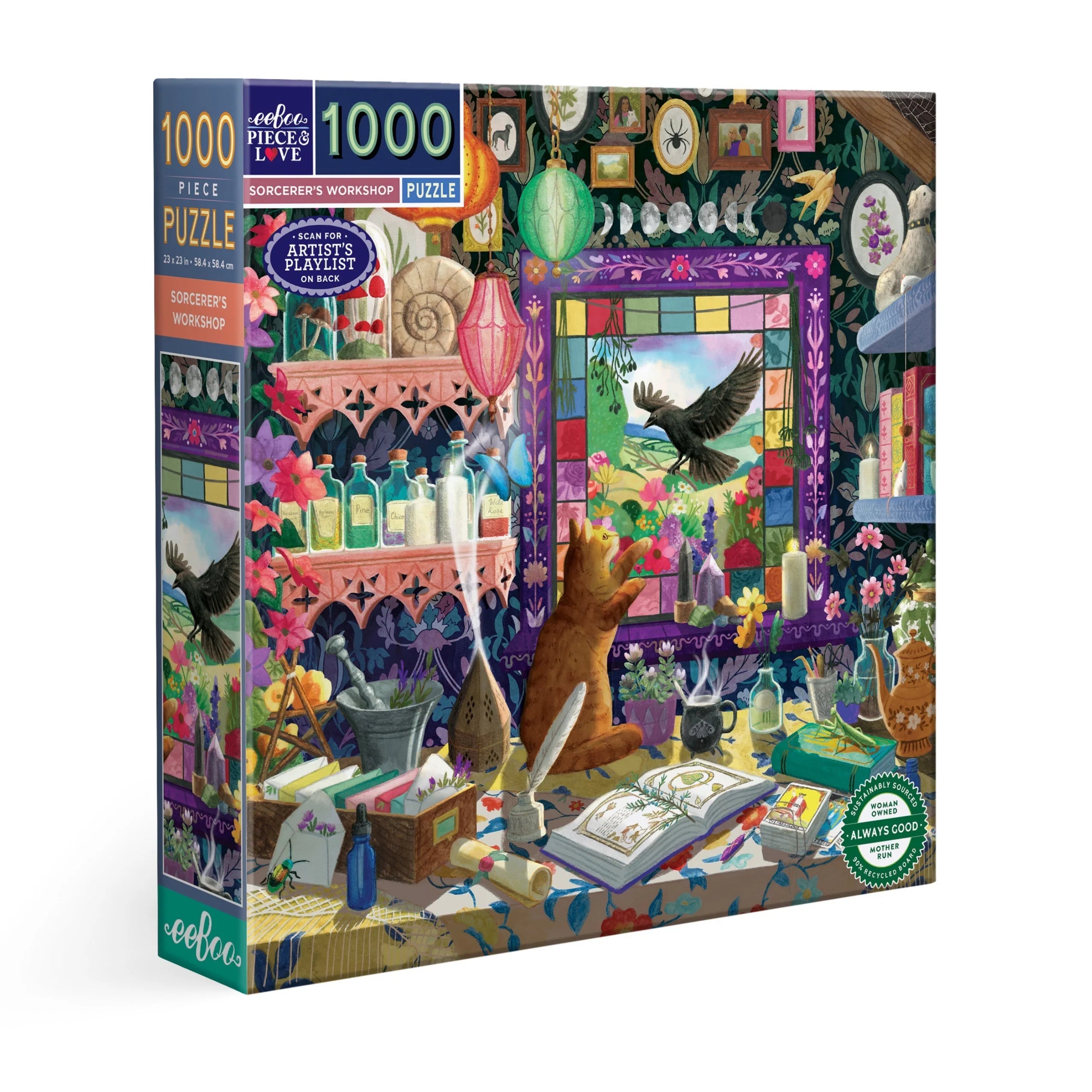 eeBoo Sorcerer's Workshop 1000-Piece Jigsaw Puzzle