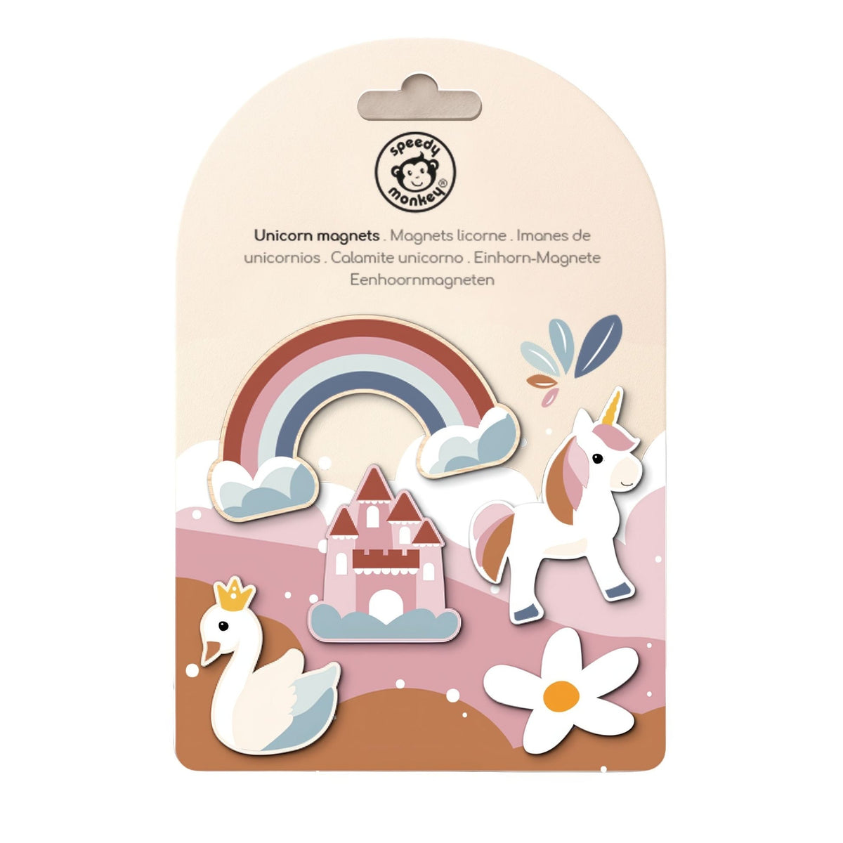 Speedy Monkey Unicorn Magnets – 5-Piece Set