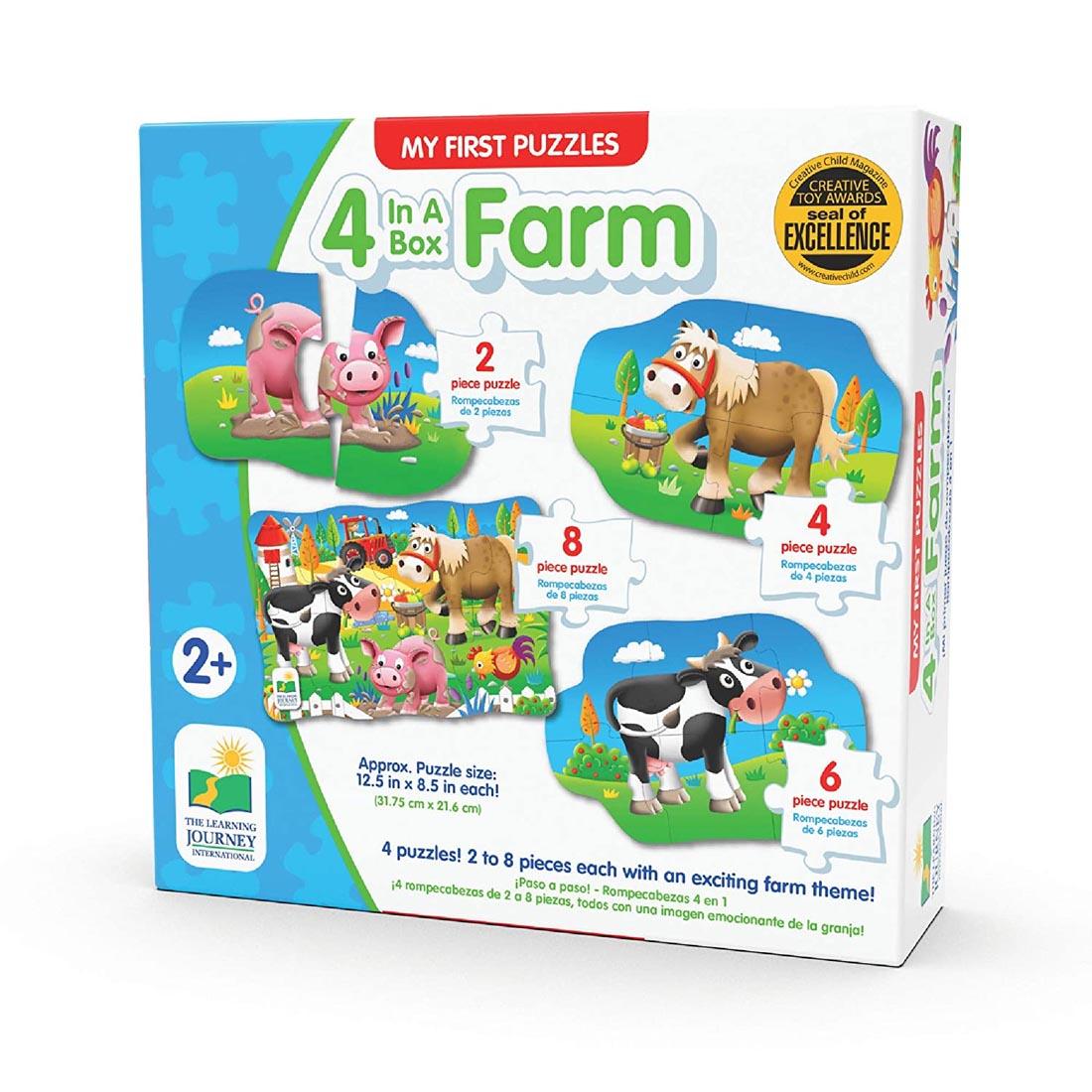Learning Journey My First Puzzle 4-in-a-Box Farm Progressive first-puzzle set