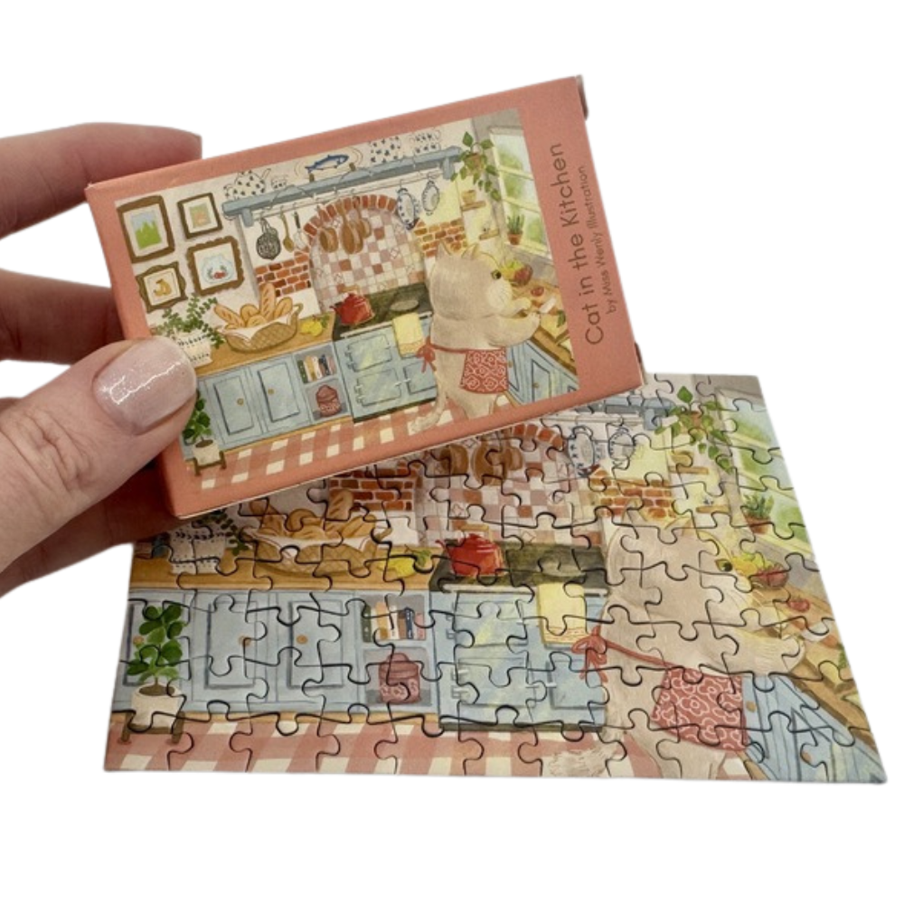 The Puzzle Collab Cat in The Kitchen 99 Piece Micro Puzzle