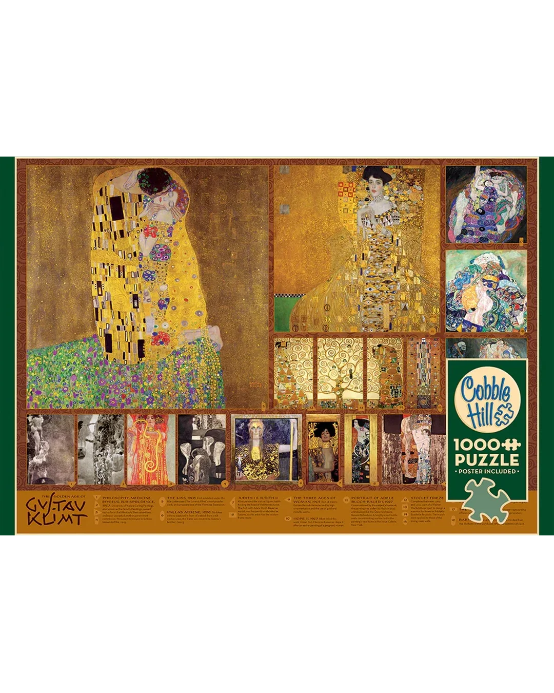 Cobble Hill The Golden Age of Klimt 1000-Piece Jigsaw Puzzle-3