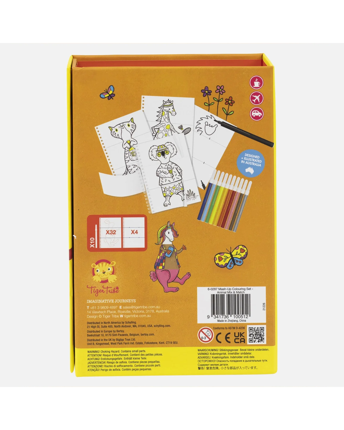 Tiger Tribe Animal Mix & Match Mash-Up Colouring Set-1