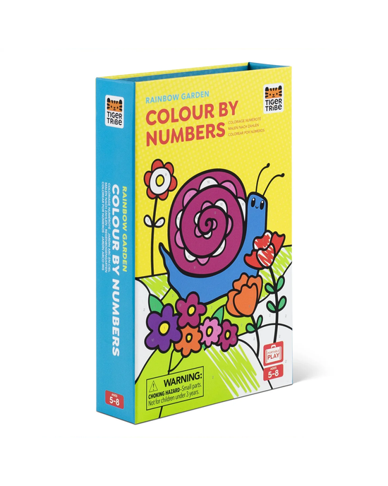 Tiger Tribe Rainbow Garden Colour by Numbers Set