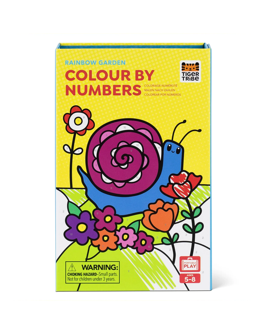 Tiger Tribe Rainbow Garden Colour by Numbers Set