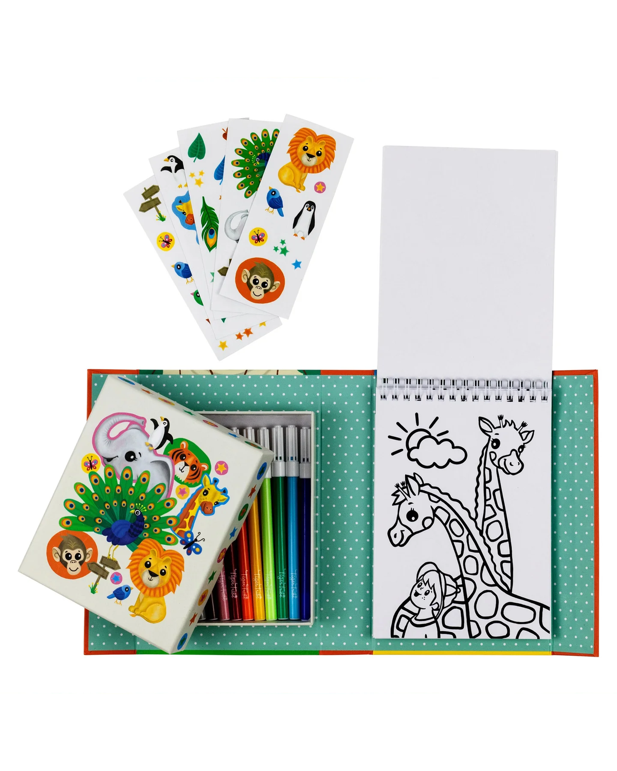 Tiger Tribe Zoo Colouring Set-1