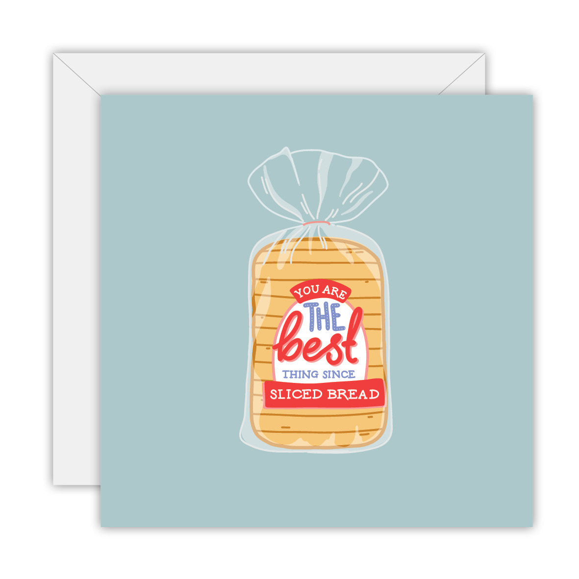 To The Moon & Back Prints sliced bread love card with illustrated loaf