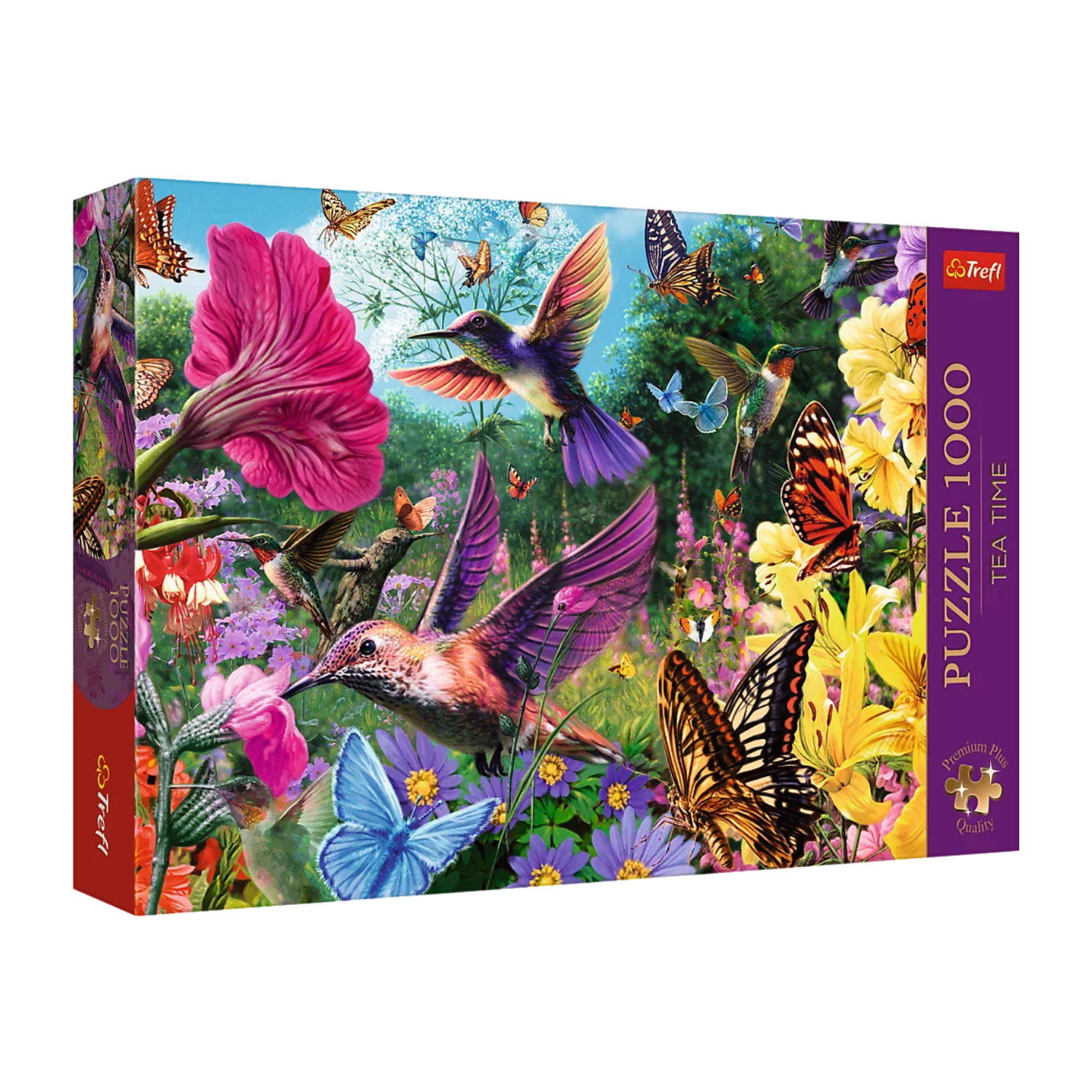 Trefl Tea Time Puzzle - 1000pc Premium Plus - Hummingbird Garden
