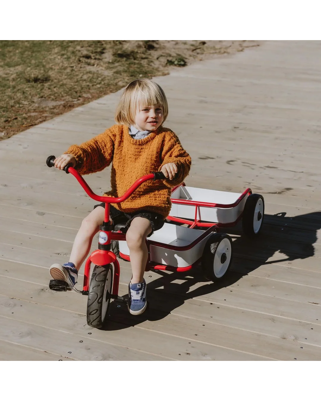 Tri-ang 2.0 Tuff Trike with Push Bar – Red Children’s trike with push bar