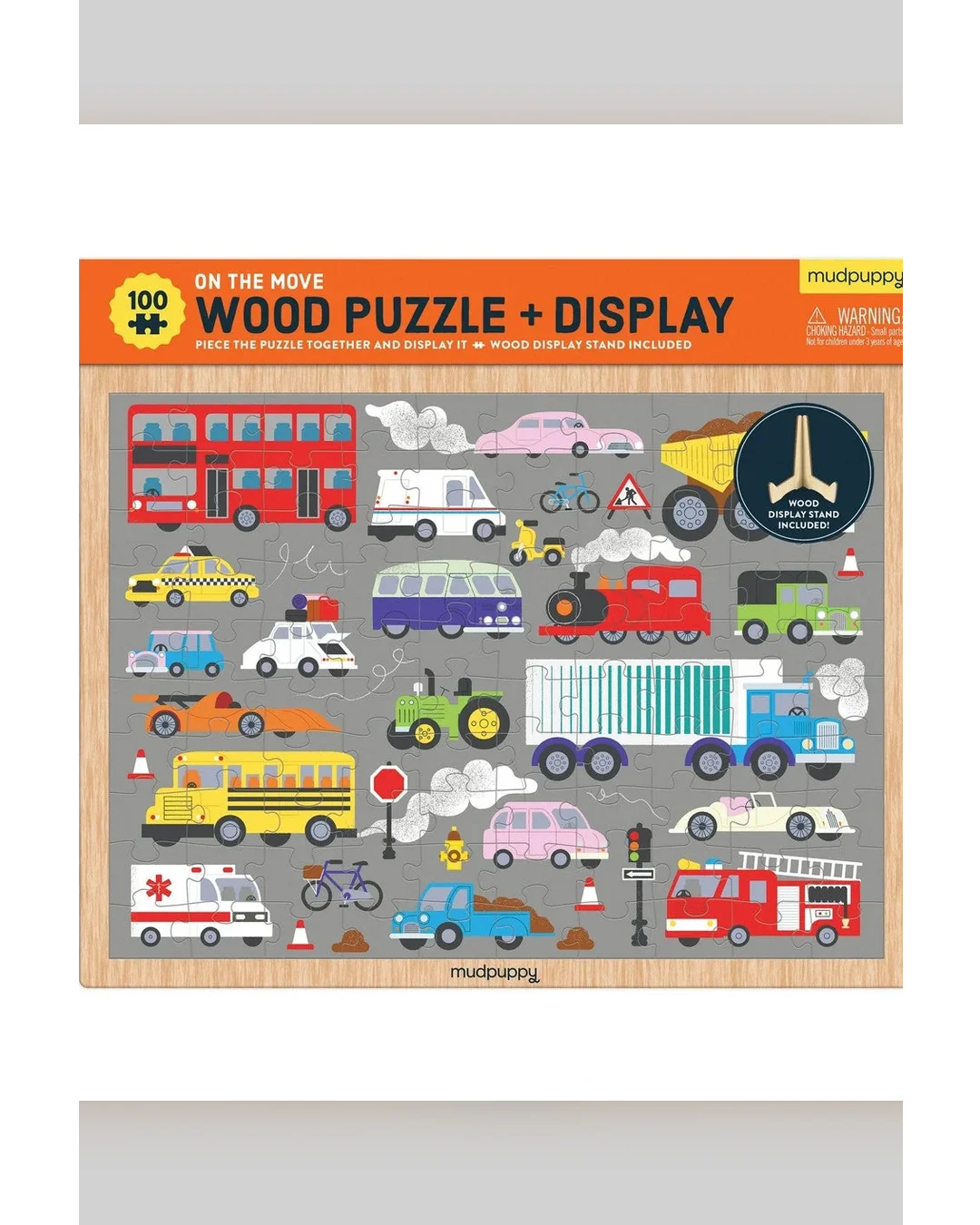 Mudpuppy Vehicles on the Move 100-Piece Puzzle