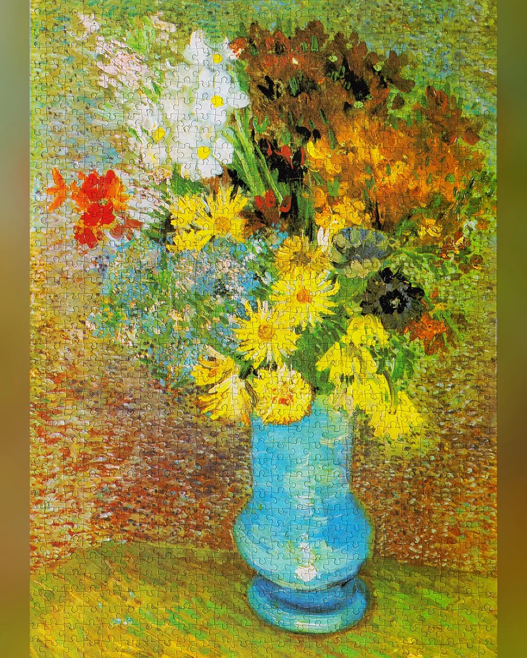 Enjoy Puzzle Vincent Van Gogh: Vase with Daisies and Anemones 1000-Piece Jigsaw Puzzle-5