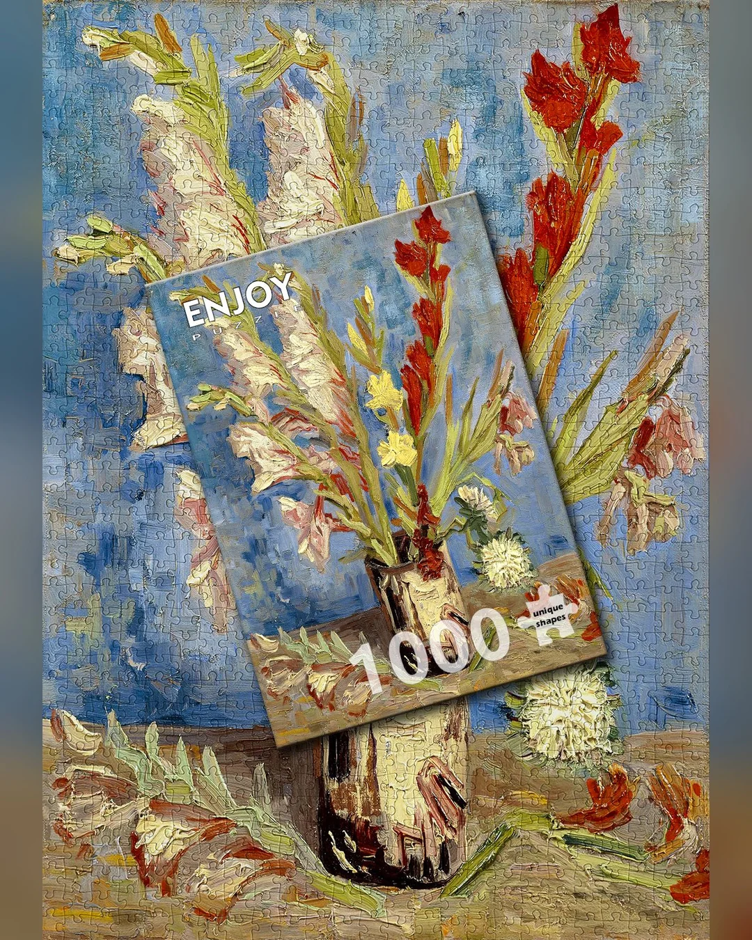 Enjoy Puzzle Vincent Van Gogh: Vase with Gladioli and Chinese Asters 1000-Piece Jigsaw Puzzle-6