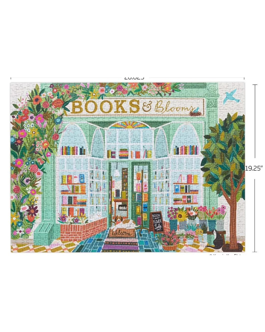 WerkShoppe - Books & Blooms 1000 Pce - Puzzle Adult Jigsaws