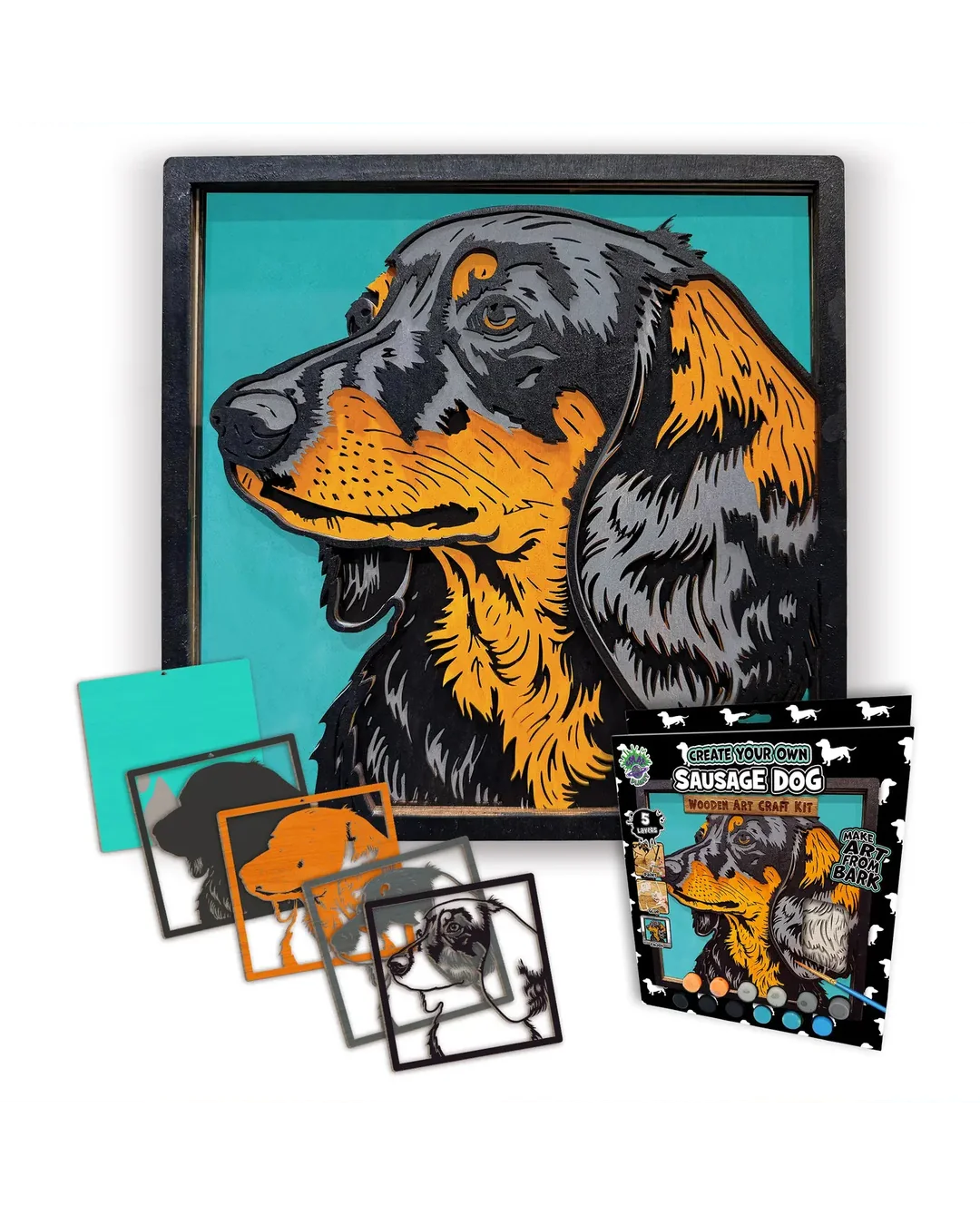 Splat Planet Dachshund Wooden Art Craft Kit