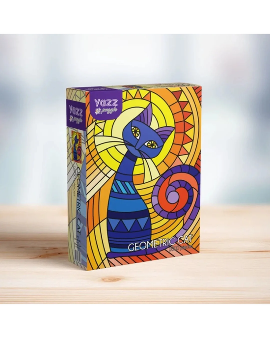 Yazz Puzzle Geometric Cat 1000pc Jigsaw Puzzle