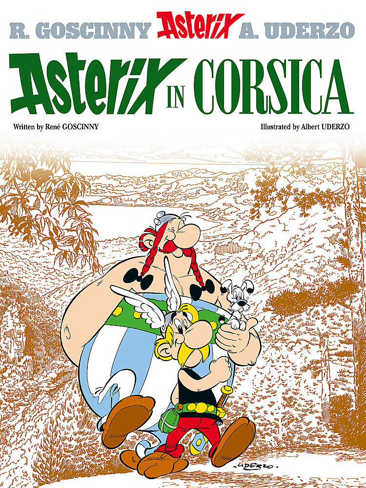 Front cover of Asterix in Corsica: Album 20 hardback Asterix comic