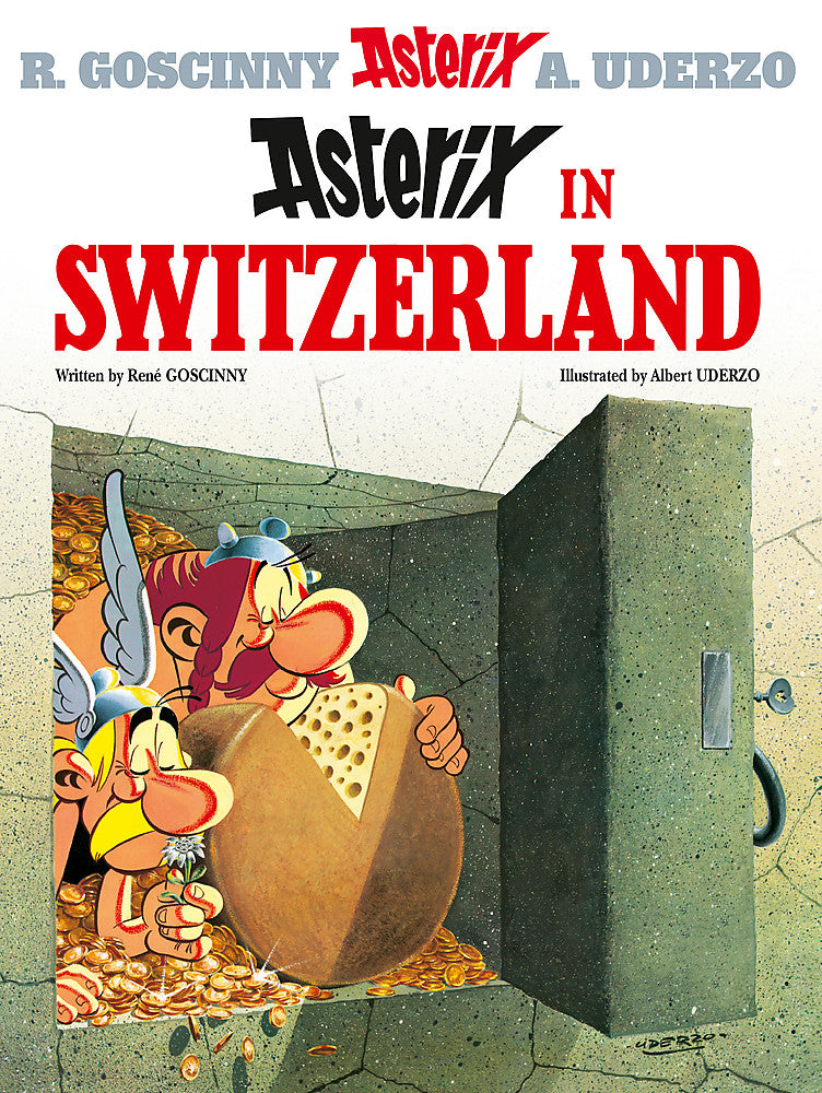 Front cover of Asterix in Switzerland: Album 16 hardback Asterix comic