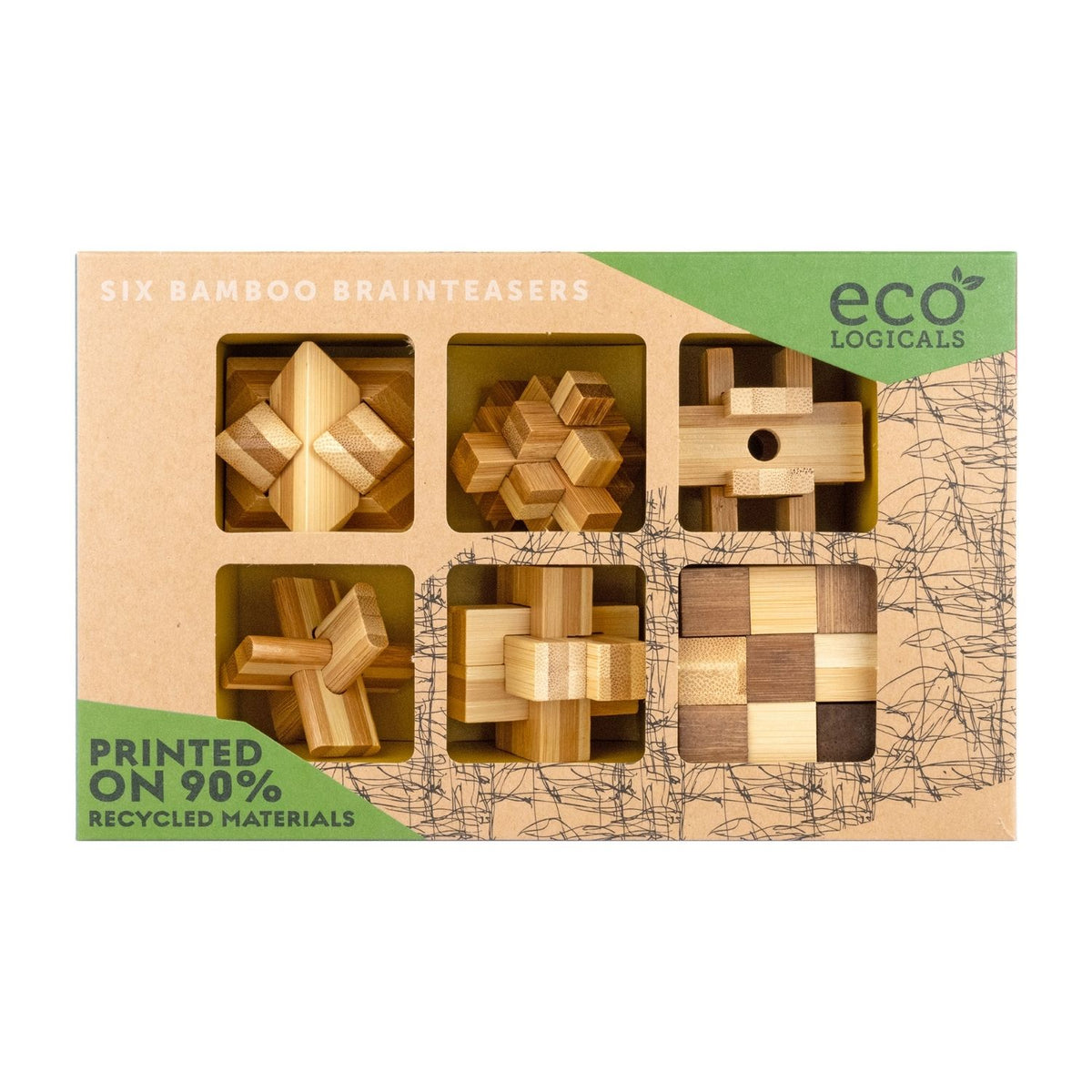 Project Genius Ecological 6-Pack Bamboo Brainteasers Toys