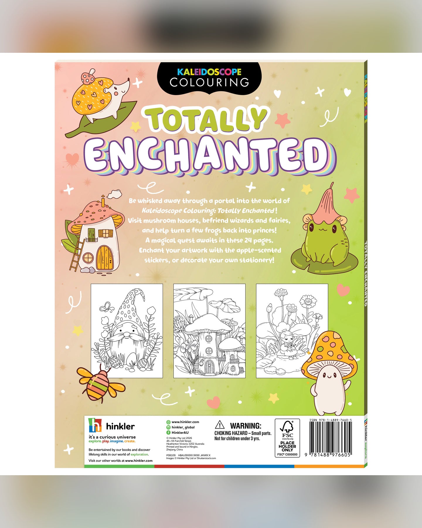 Hinkler Colouring & Scented Stickers Book – Totally Enchanted-4