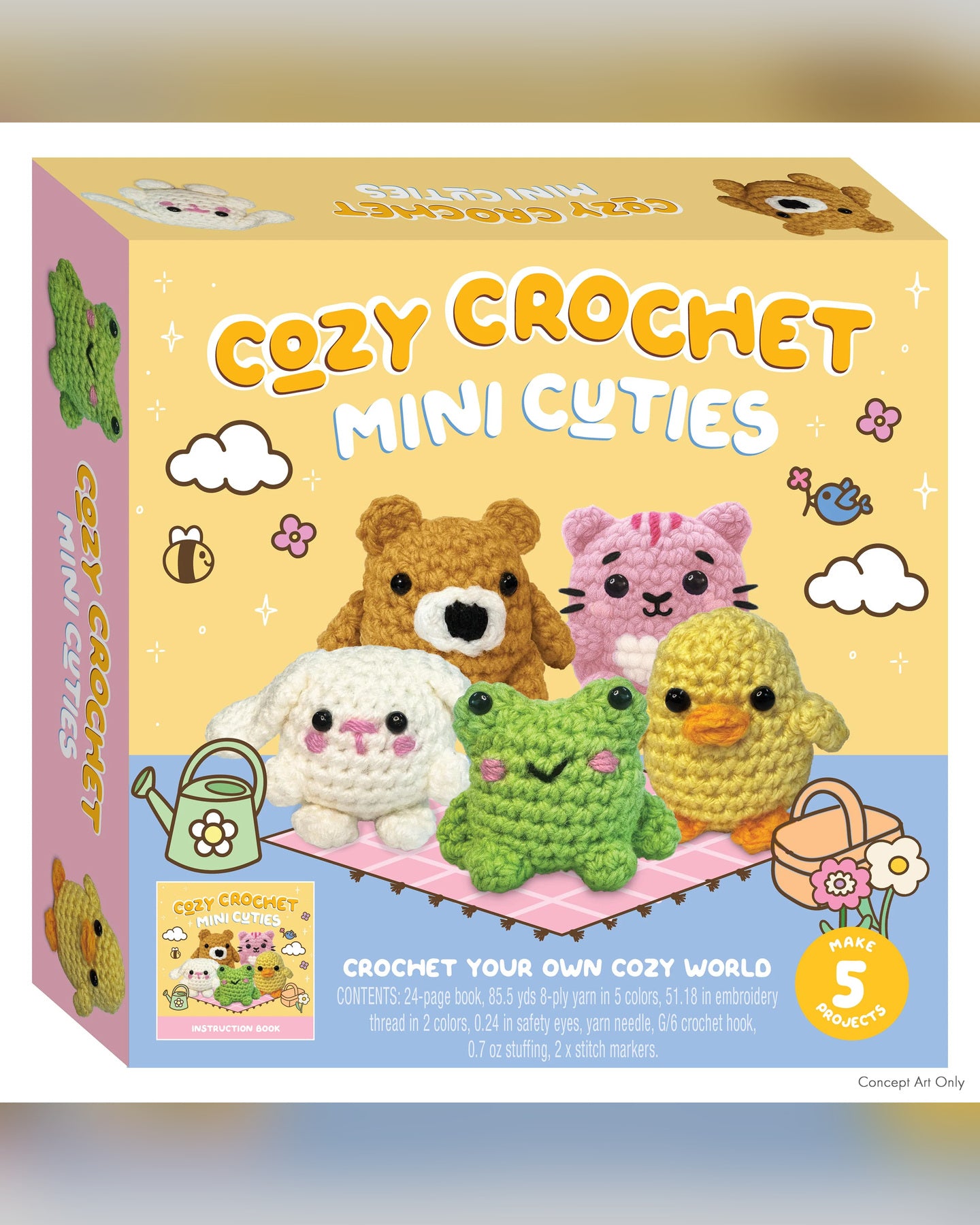 Cozy Crochet Mini Cuties 5-Piece Crochet Kit