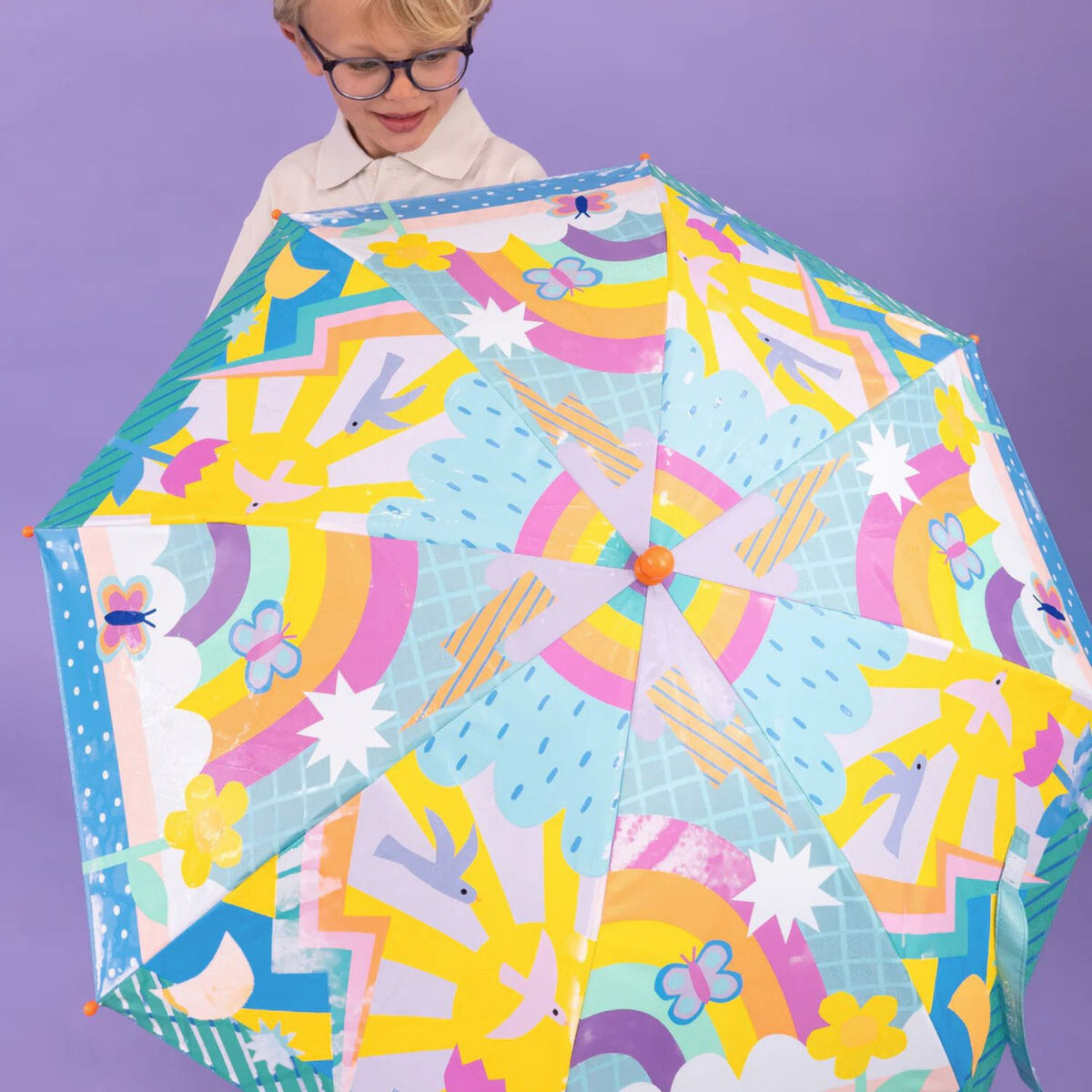 Floss & Rock - Rainbow - Colour Changing Umbrella 17" Childrens Umbrella