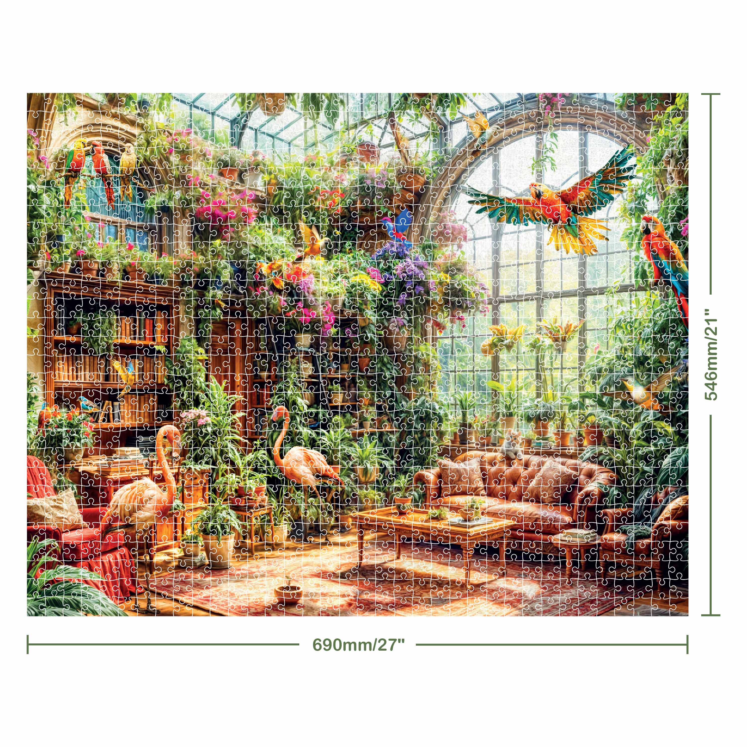 Mindbogglers Artisan 1000pc Greenhouse Library