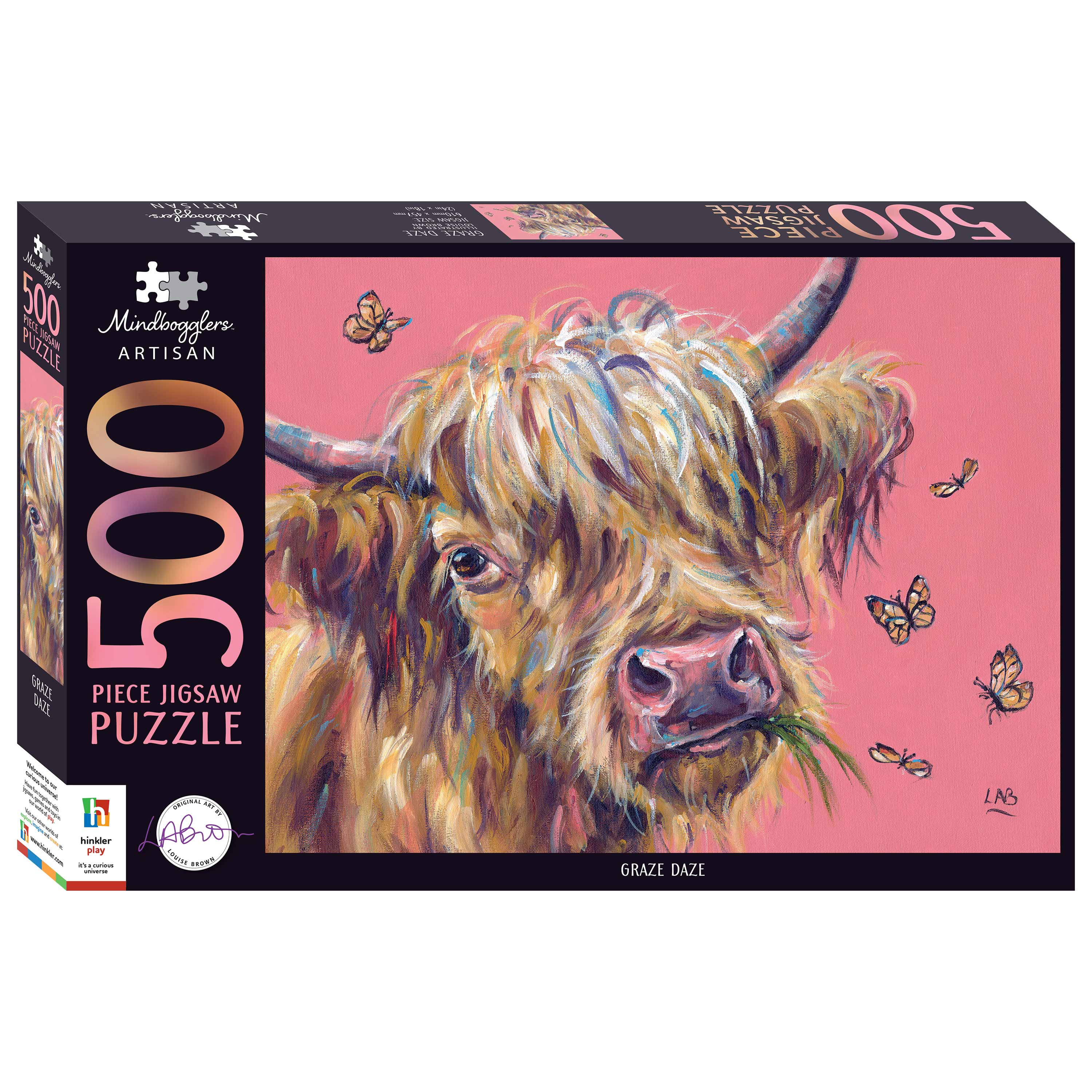 Mindbogglers Artisan 500pc Jigsaw Pink Cow