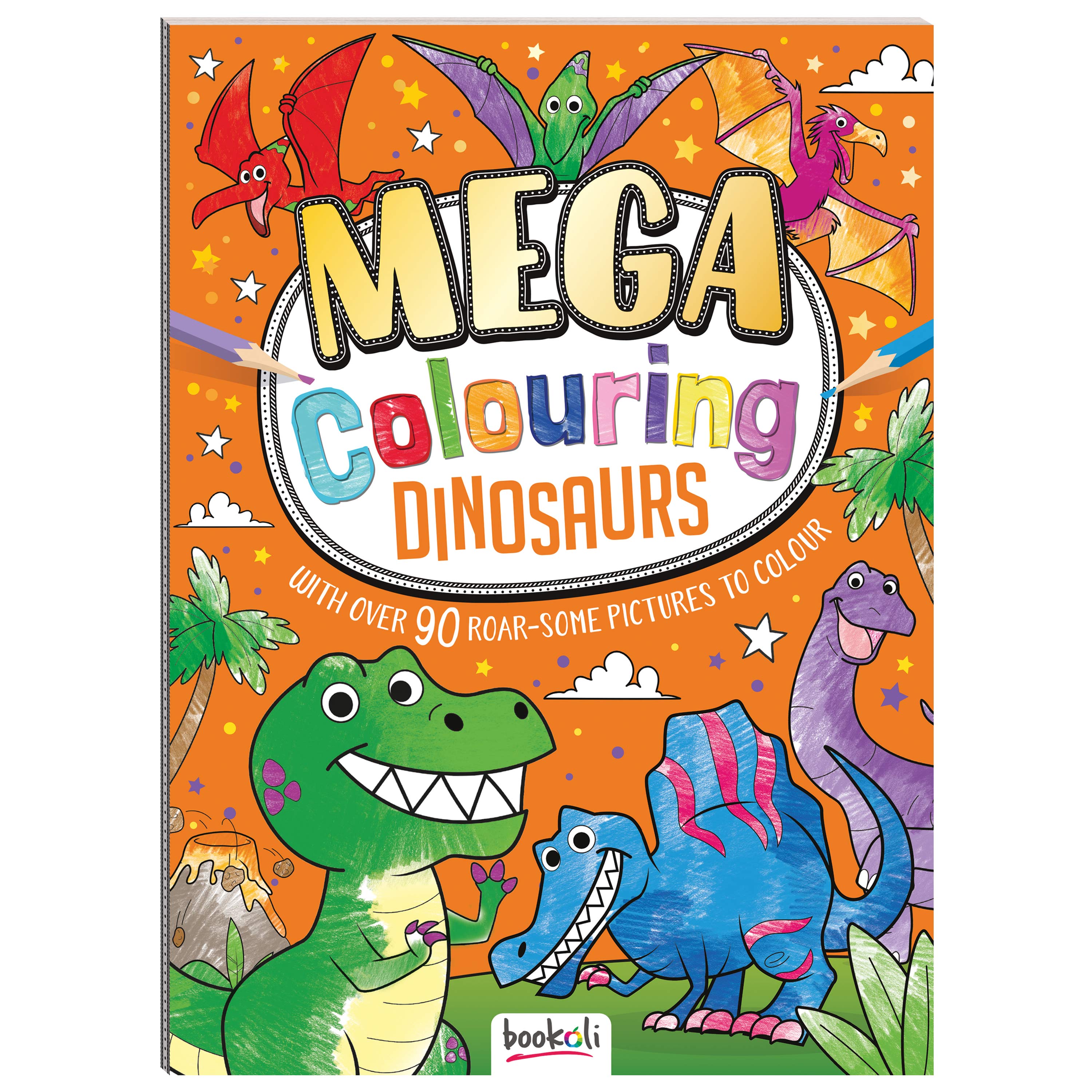 Mega Colouring Dinosaurs (2023 Ed)