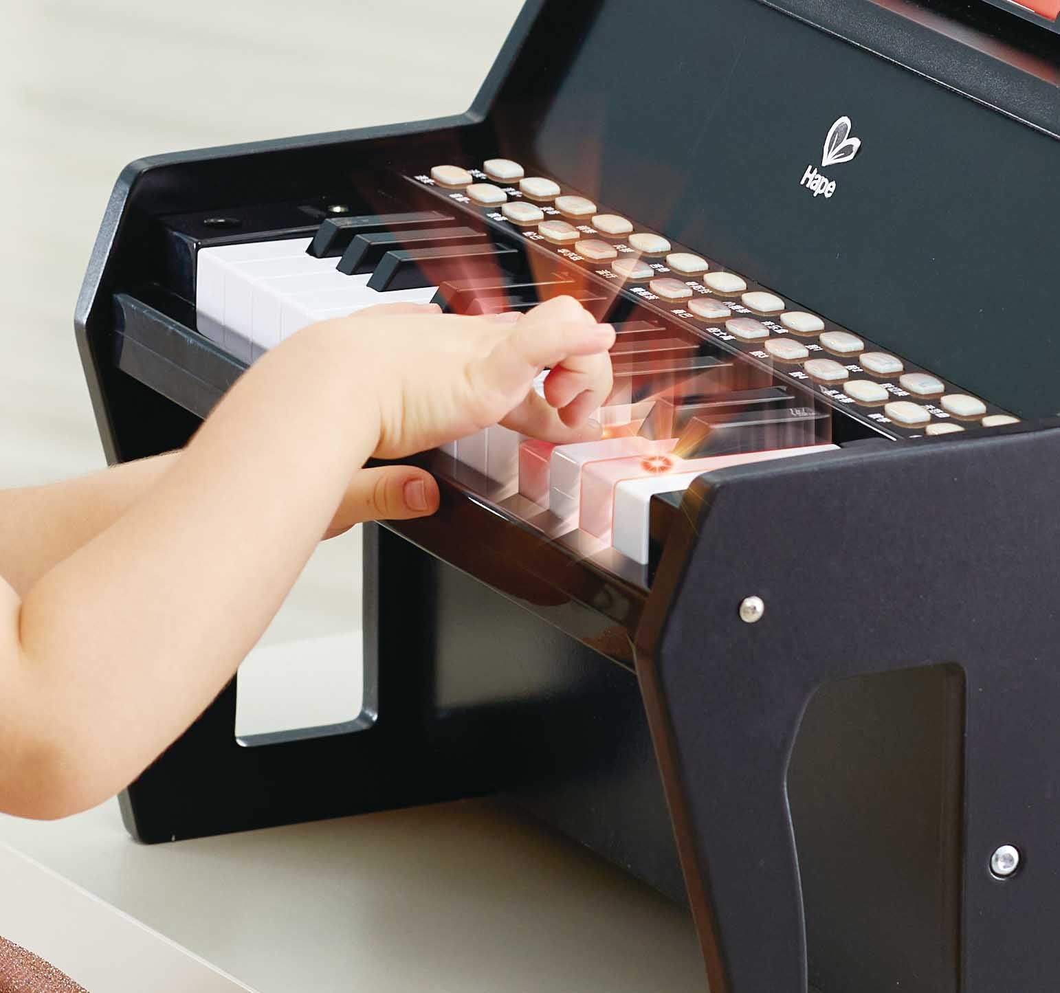 hape-learn-with-lights-black-piano-with-stool