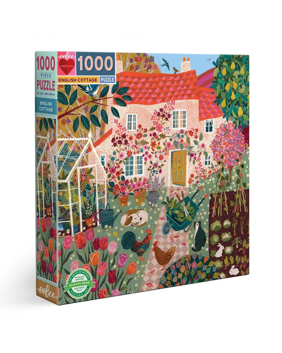 eeBoo English Cottage 1000-Piece Jigsaw Puzzle