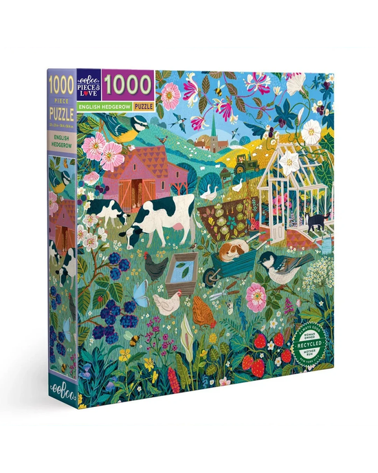 eeBoo English Hedgerow 1000-Piece Jigsaw Puzzle