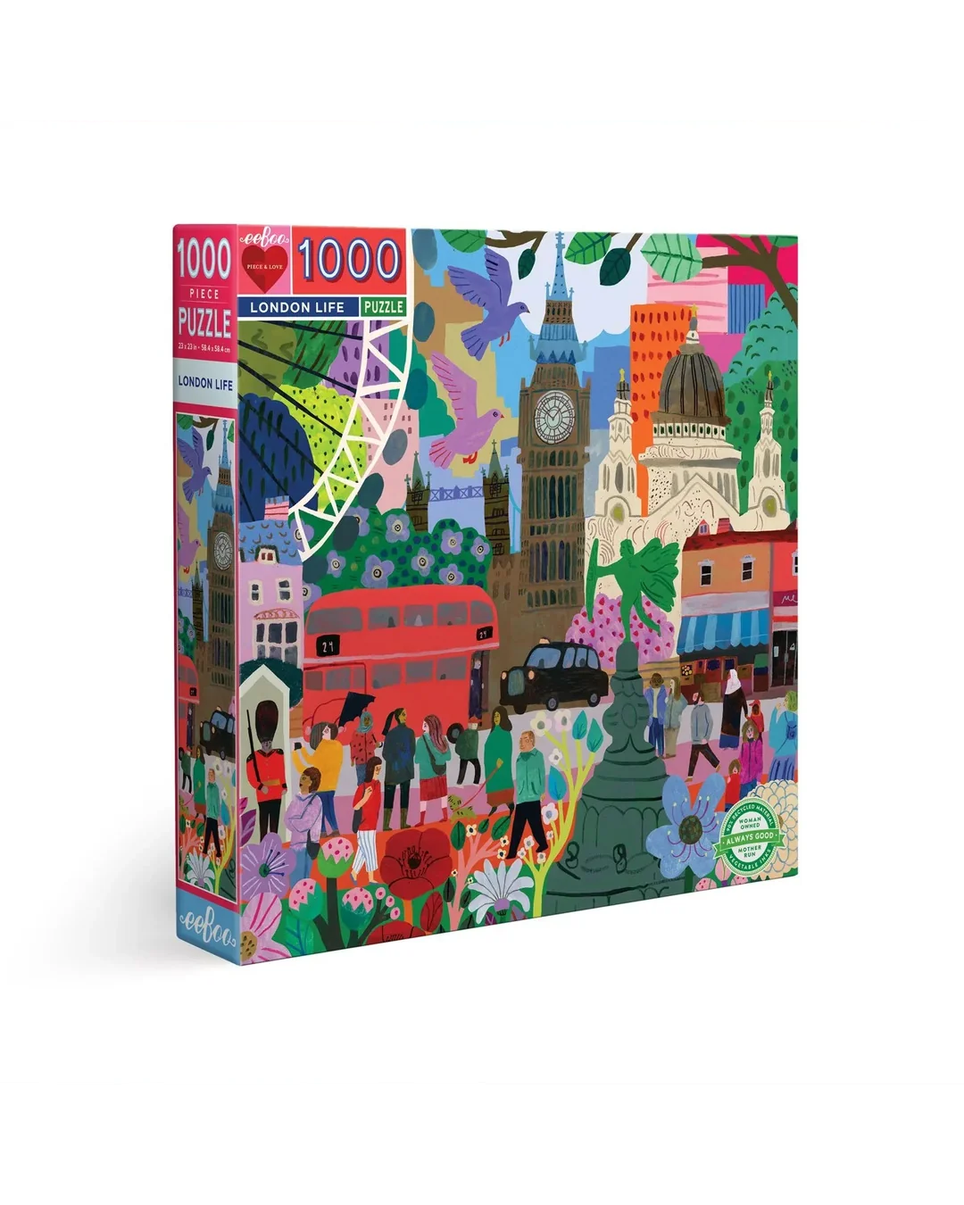 eeBoo 1000pc Puzzle: London Life Adult Jigsaws