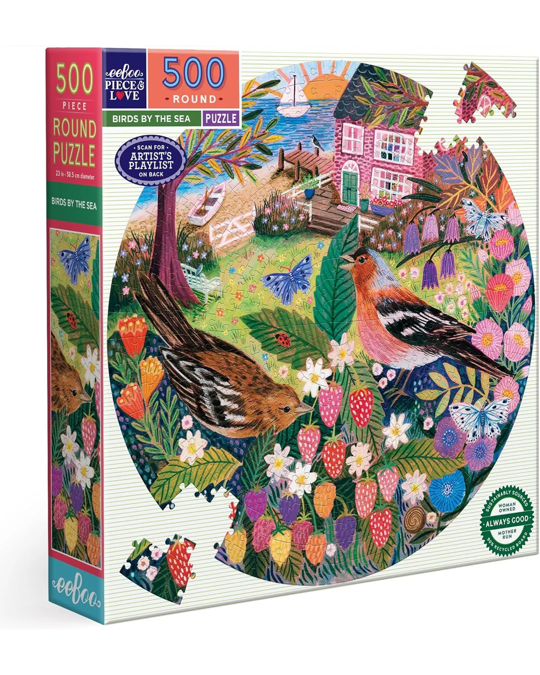 eeBoo 500pc Puzzle Birds By Sea Adult Jigsaws