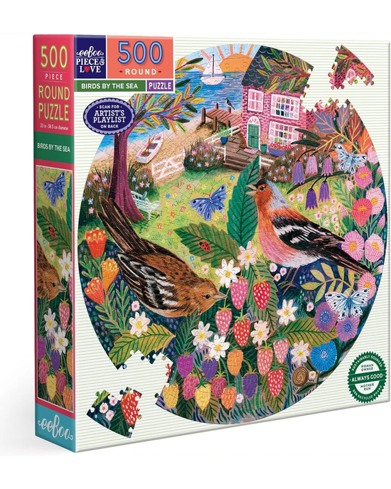 eeBoo Birds By Sea 500-Piece Jigsaw Puzzle