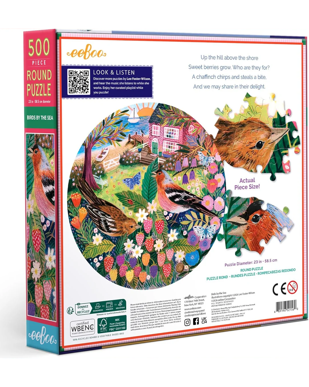 eeBoo 500pc Puzzle Birds By Sea Adult Jigsaws