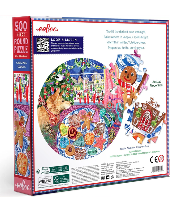 eeBoo Christmas Cookies 500-Piece Jigsaw Puzzle