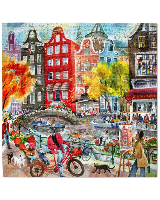 eeBoo Artists in Amsterdam 1000-Piece Jigsaw Puzzle