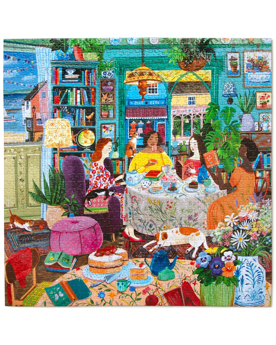 eeBoo Books & Tea by the Sea 1000-Piece Jigsaw Puzzle