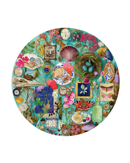 eeBoo Collecting Nature 500-Piece Round Jigsaw Puzzle