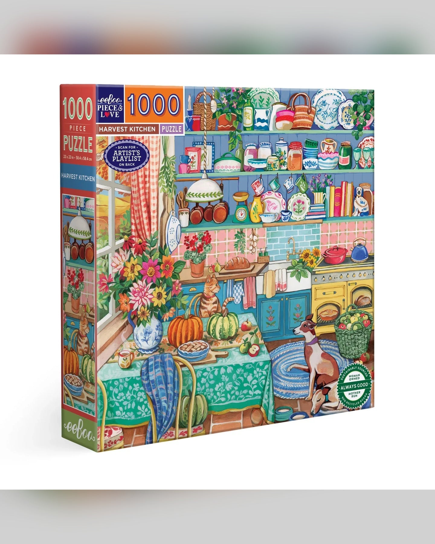 eeBoo 1000pc Puzzle Harvest Kitchen