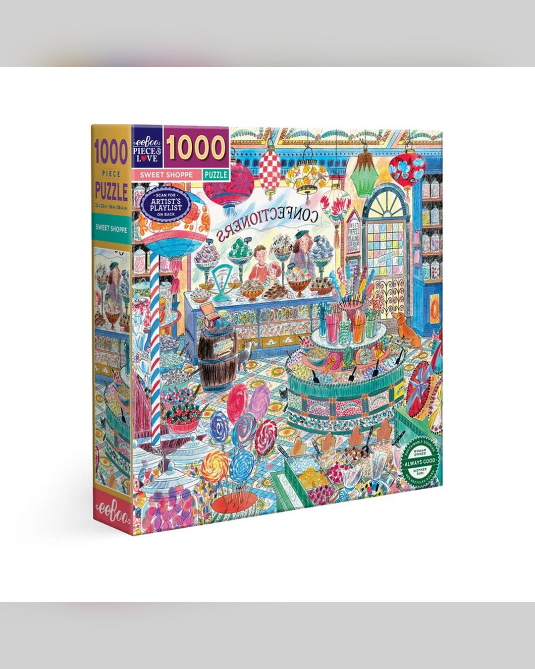 eeBoo 1000pc Puzzle Sweet Shoppe Sq q