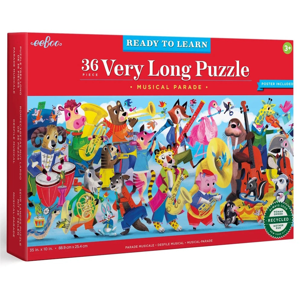 eeBoo Ready to Learn Musical Parade Long 36-Piece Puzzle