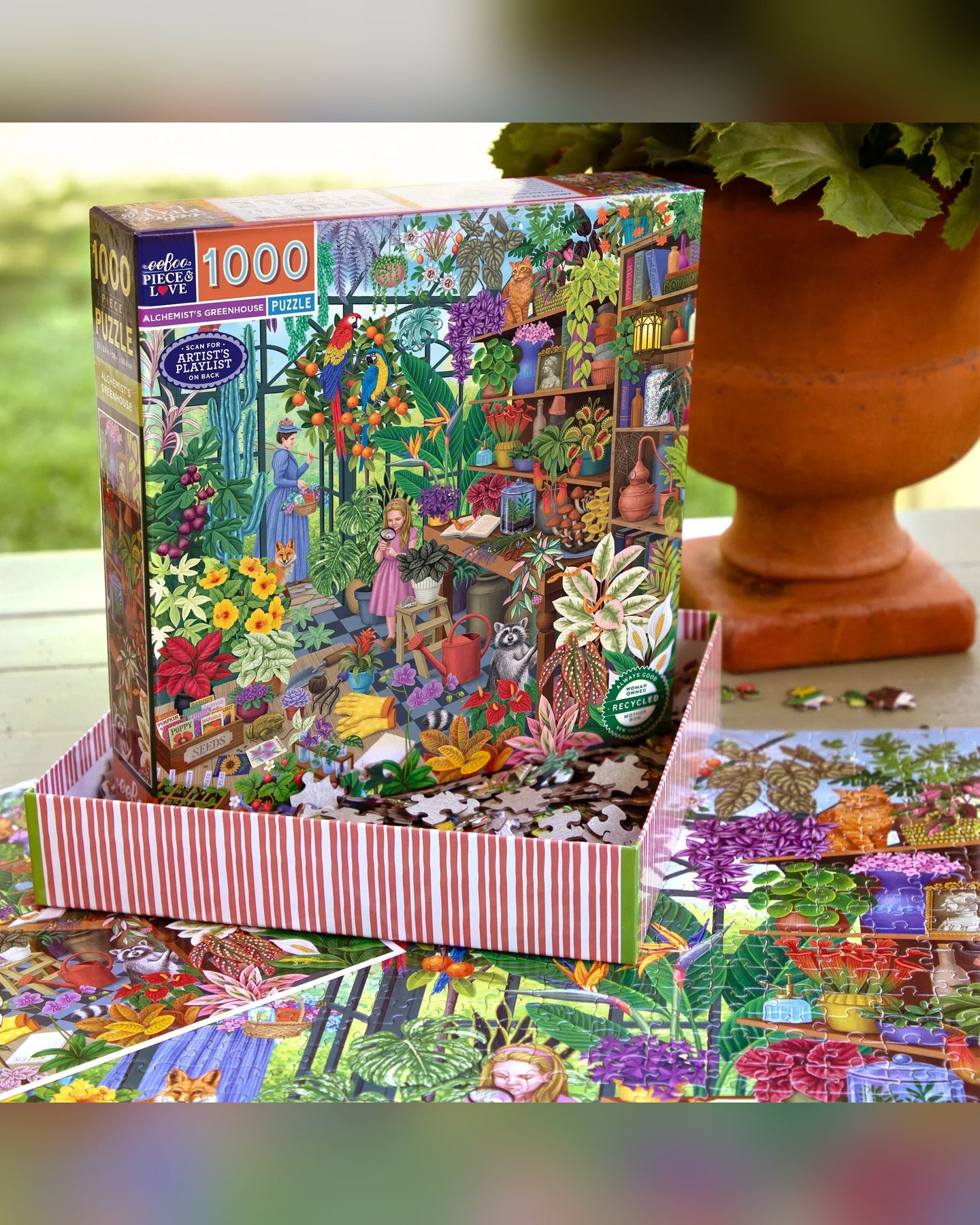 eeBoo Alchemist's Greenhouse 1000-Piece Jigsaw Puzzle