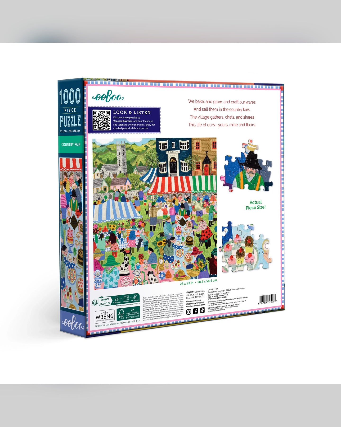 eeBoo Country Fair 1000-Piece Jigsaw Puzzle