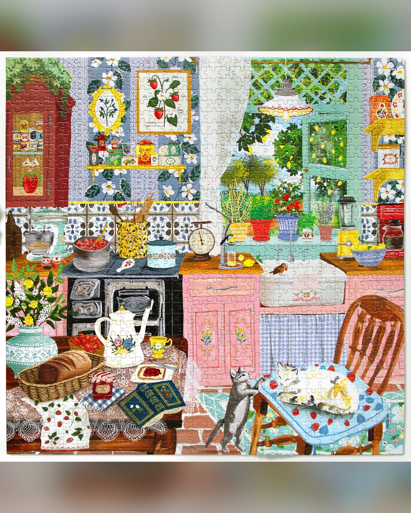 eeBoo Strawberry Kitchen 1000-Piece Jigsaw Puzzle