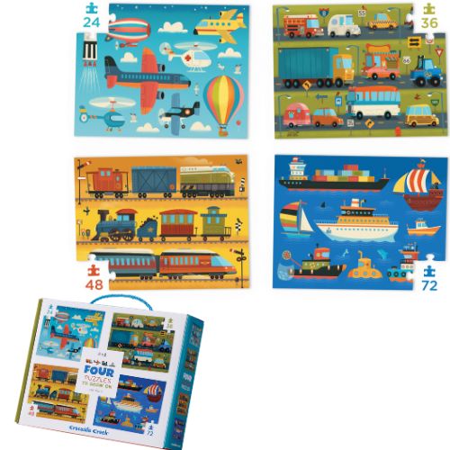 Croc Creek Four Puzzles - Vehicles