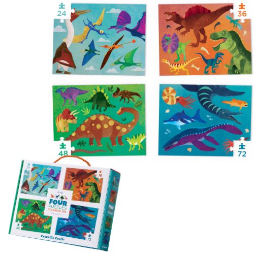 Croc Creek Four Puzzles - Dinosaurs