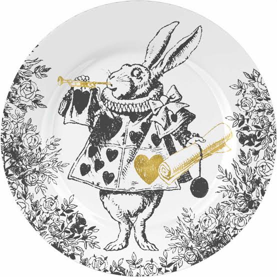 V&A Alice in Wonderland Set of 4 Fine China Side Plates