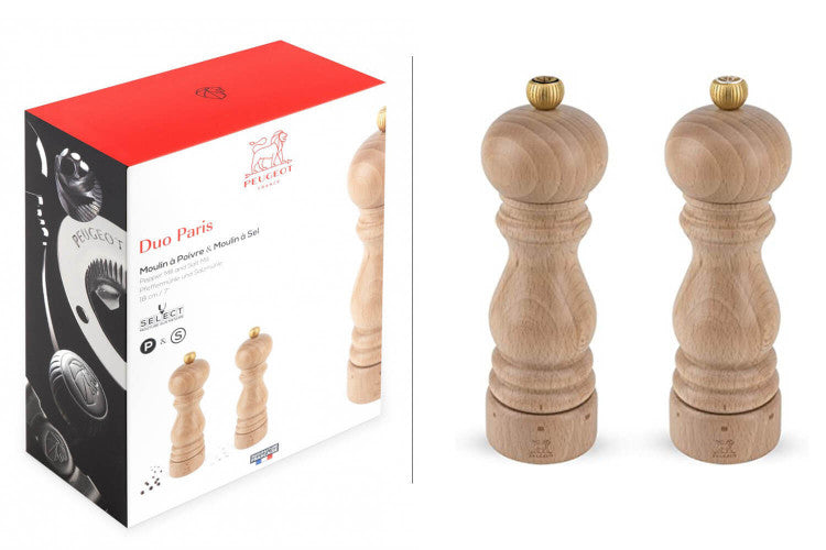 Peugeot Paris u’Select 18 cm Salt & Pepper Mill Set – Natural