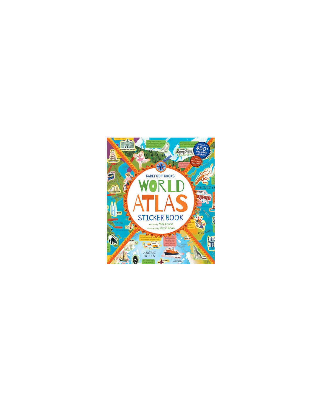 Barefoot Books World Atlas Sticker Book by David Dean