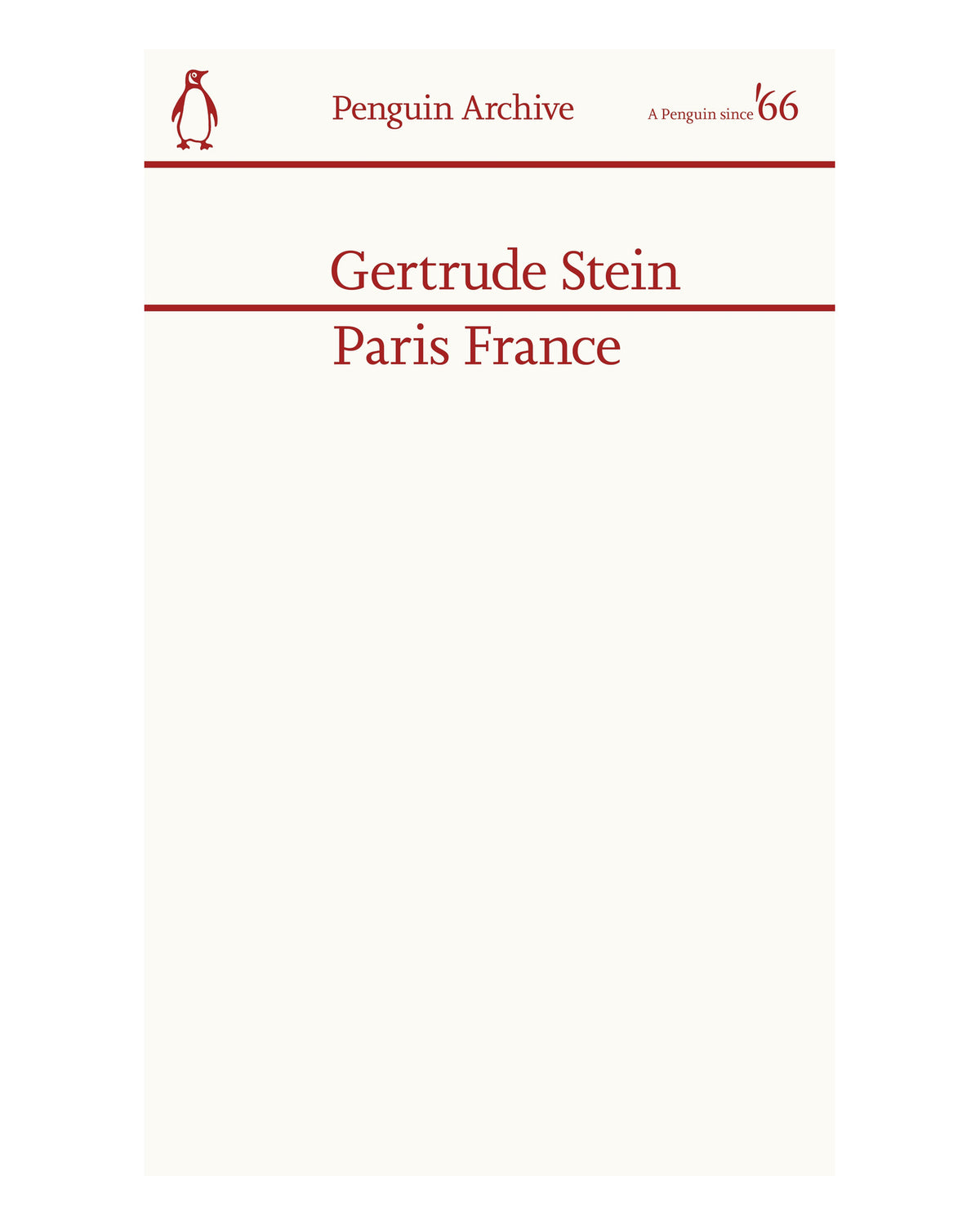 Paris France by Gertrude Stein